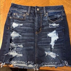 AE next level stretch jean skirt